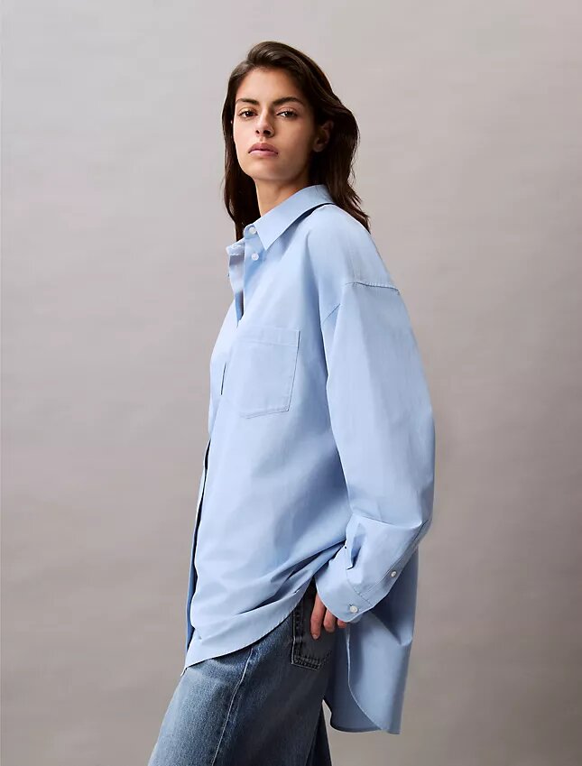 Camicia button-down dal taglio morbido in misto viscosa Camicia button-down dal taglio morbido in misto viscosa