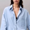 Camicia button-down dal taglio morbido in misto viscosa Camicia button-down dal taglio morbido in misto viscosa