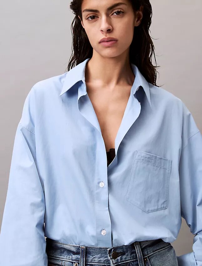 Camicia button-down dal taglio morbido in misto viscosa Camicia button-down dal taglio morbido in misto viscosa