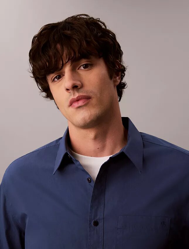 Camicia button-down dal taglio morbido in popeline lavato Camicia button-down dal taglio morbido in popeline lavato