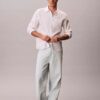 Camicia button-down dal taglio morbido in popeline lavato