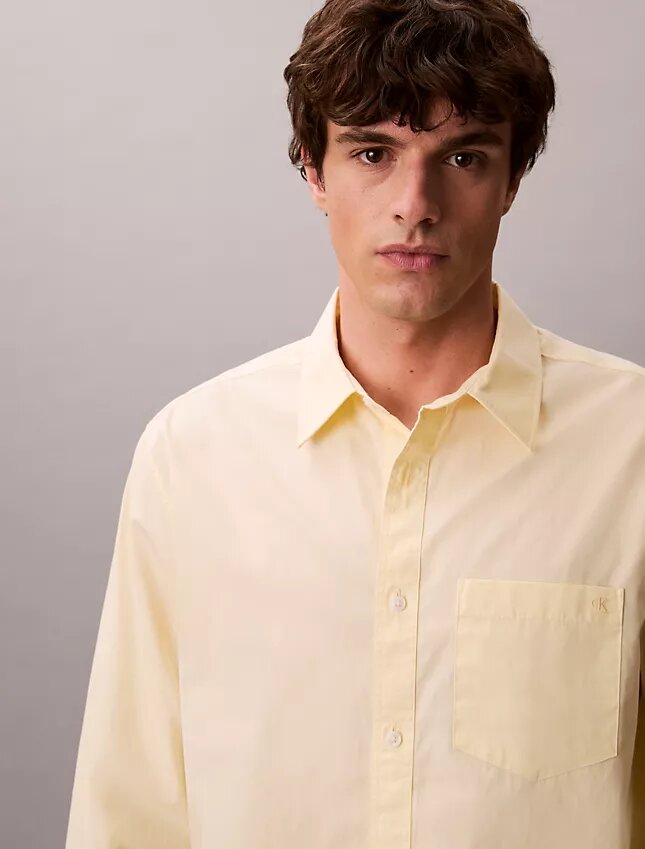 Camicia button-down dal taglio morbido in popeline lavato Camicia button-down dal taglio morbido in popeline lavato