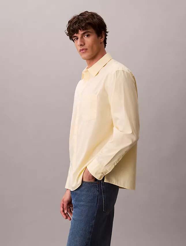 Camicia button-down dal taglio morbido in popeline lavato Camicia button-down dal taglio morbido in popeline lavato
