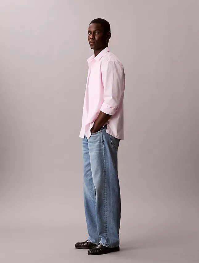 Camicia button-down dal taglio morbido in popeline lavato Camicia button-down dal taglio morbido in popeline lavato