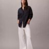 Camicia button-down dalla linea morbida in misto lino Camicia button-down dalla linea morbida in misto lino