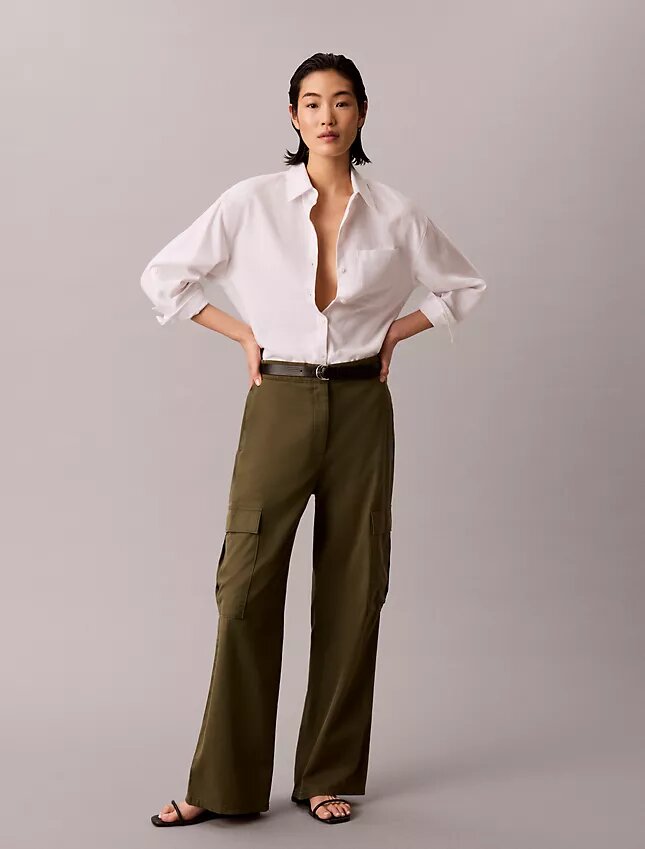 Camicia button-down dalla linea morbida in misto lino Camicia button-down dalla linea morbida in misto lino