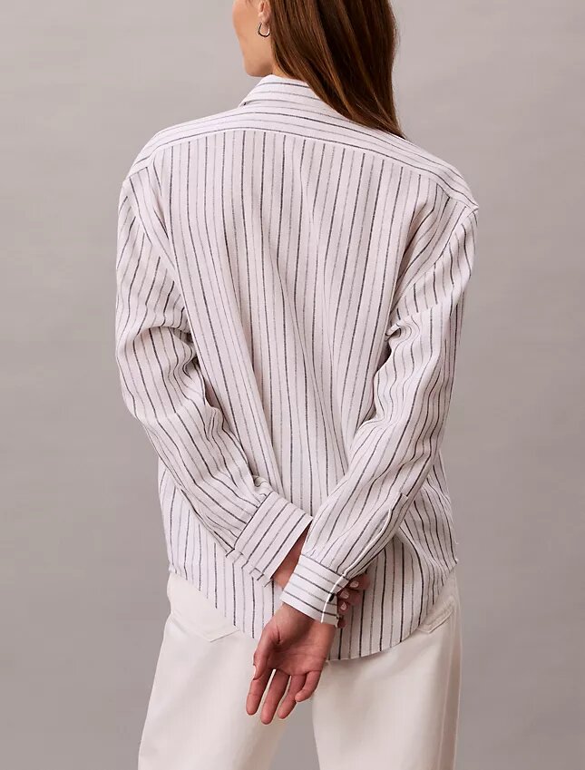 Camicia button-down dalla linea morbida in misto lino Camicia button-down dalla linea morbida in misto lino