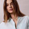 Camicia button-down dalla linea morbida in misto lino Camicia button-down dalla linea morbida in misto lino