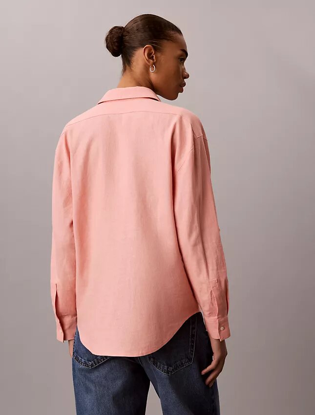 Camicia button-down dalla linea morbida in misto lino Camicia button-down dalla linea morbida in misto lino