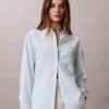 Camicia button-down dalla linea morbida in misto lino Camicia button-down dalla linea morbida in misto lino