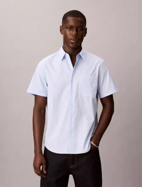 Camicia button-down in cotone Cotton Stretch a righe sottili