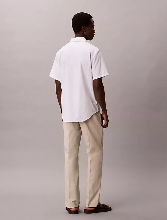 Camicia button-down in cotone Cotton Stretch a righe sottili Camicia button-down in cotone Cotton Stretch a righe sottili