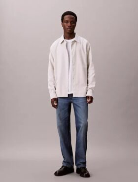 Camicia button-down in flanella melange dal taglio morbido