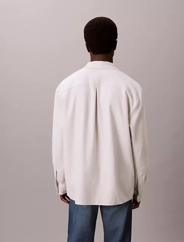 Camicia button-down in flanella melange dal taglio morbido Camicia button-down in flanella melange dal taglio morbido