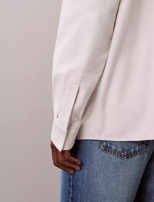 Camicia button-down in flanella melange dal taglio morbido Camicia button-down in flanella melange dal taglio morbido