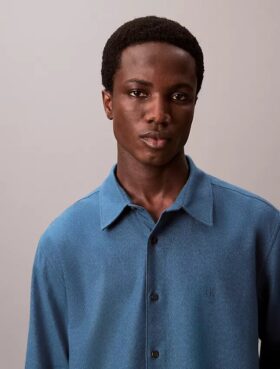 Camicia button-down in flanella melange dalla vestibilità comoda