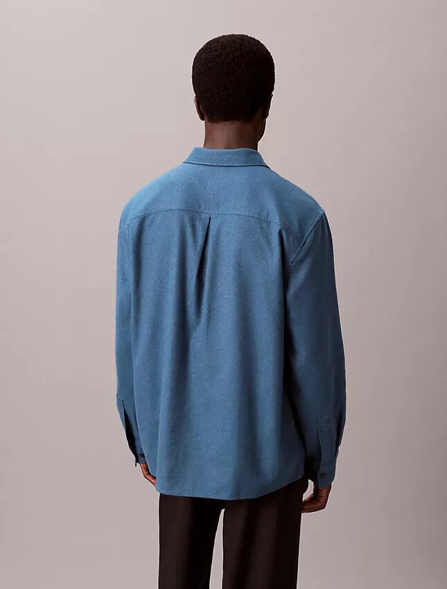 Camicia button-down in flanella melange dalla vestibilità comoda Camicia button-down in flanella melange dalla vestibilità comoda