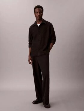 Camicia button-down in misto lana dal taglio morbido