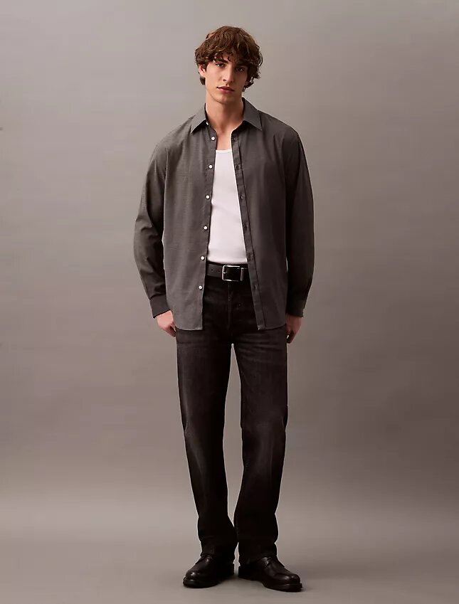 Camicia button-down in misto lana dal taglio morbido Camicia button-down in misto lana dal taglio morbido