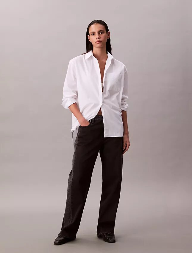 Camicia button-down in popeline dal taglio morbido Camicia button-down in popeline dal taglio morbido