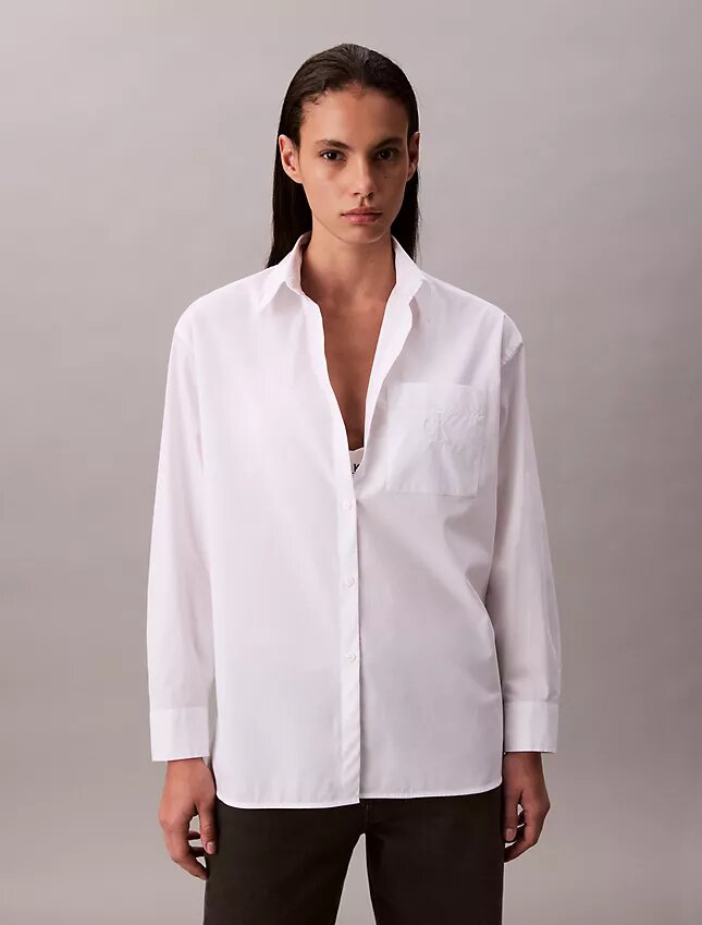 Camicia button-down in popeline dal taglio morbido Camicia button-down in popeline dal taglio morbido