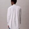 Camicia button-down in popeline di cotone a righe