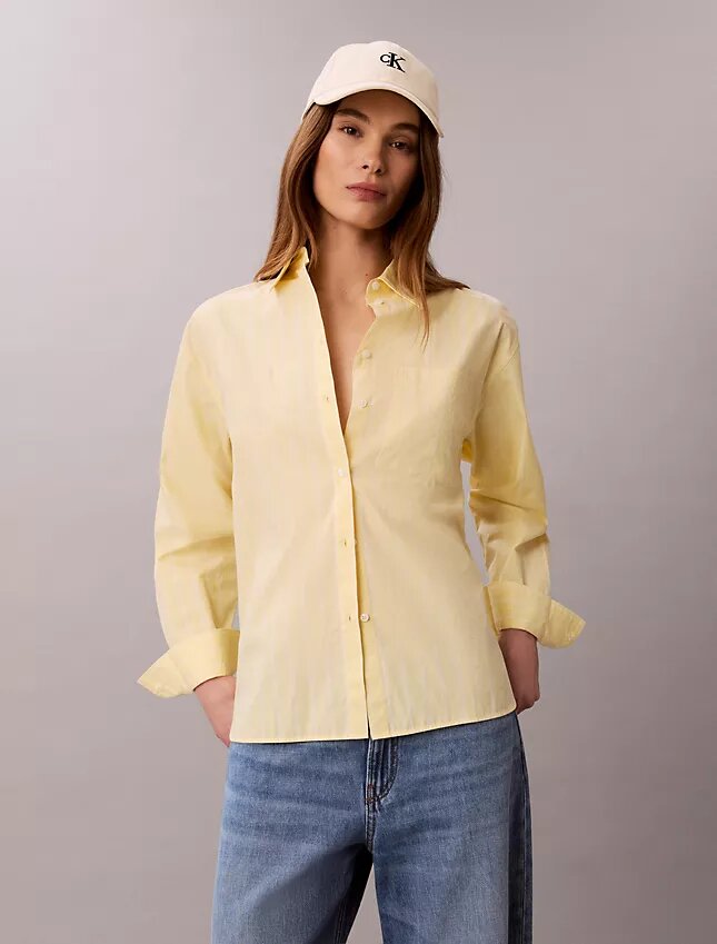 Camicia button-down in popeline di cotone dal taglio morbido Camicia button-down in popeline di cotone dal taglio morbido