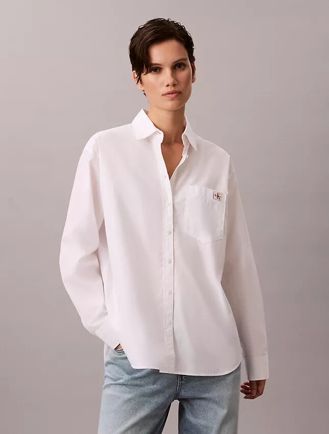 Camicia button-down in popeline di cotone dal taglio morbido Camicia button-down in popeline di cotone dal taglio morbido