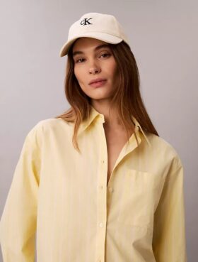 Camicia button-down in popeline di cotone dal taglio morbido