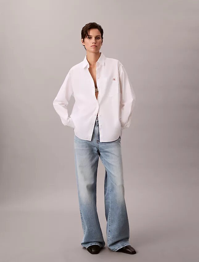 Camicia button-down in popeline di cotone dal taglio morbido Camicia button-down in popeline di cotone dal taglio morbido