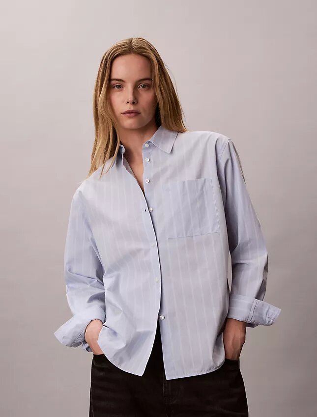 Camicia button-down in popeline di cotone dal taglio morbido Camicia button-down in popeline di cotone dal taglio morbido