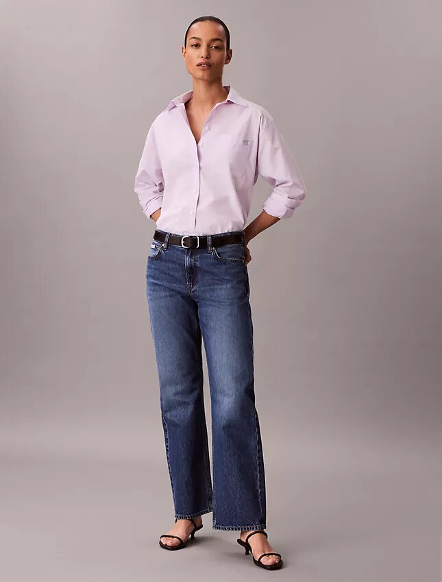 Camicia button-down in popeline di cotone dal taglio morbido Camicia button-down in popeline di cotone dal taglio morbido