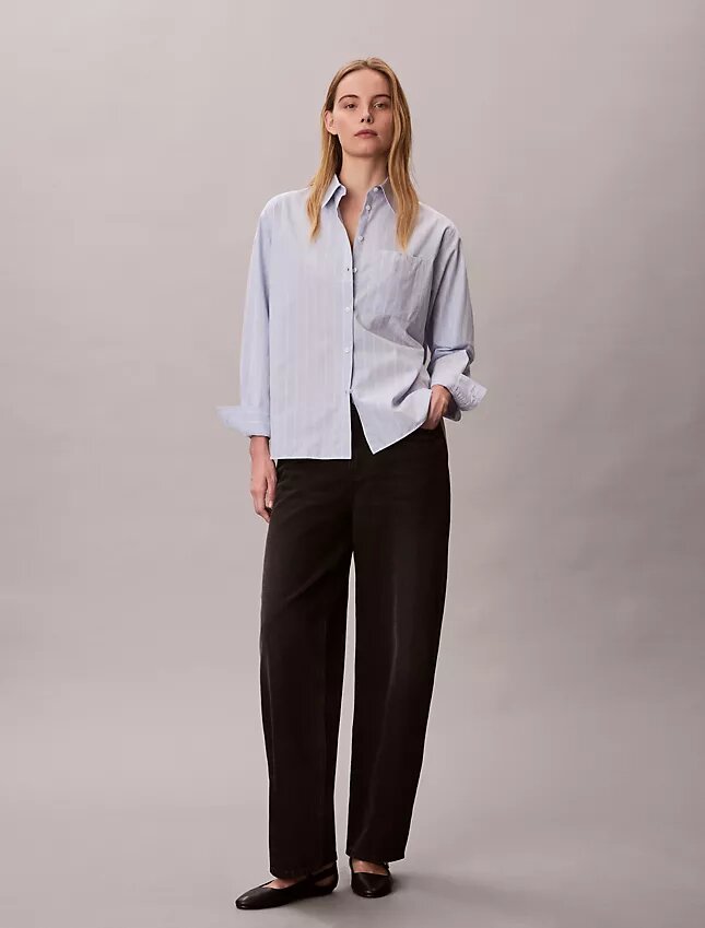 Camicia button-down in popeline di cotone dal taglio morbido Camicia button-down in popeline di cotone dal taglio morbido