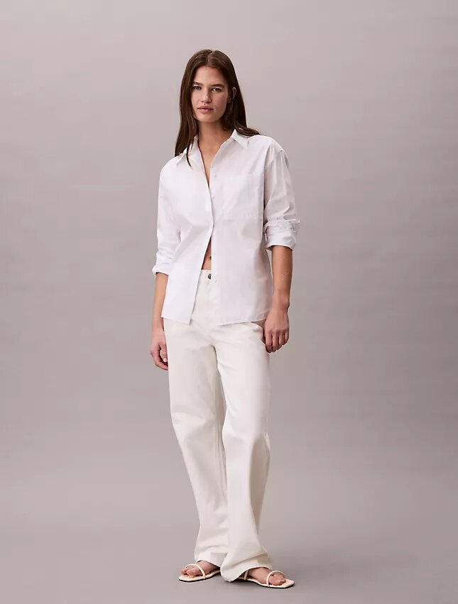 Camicia button-down in popeline di cotone dal taglio morbido Camicia button-down in popeline di cotone dal taglio morbido