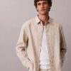 Camicia button-down in popeline lavato a righe Camicia button-down in popeline lavato a righe