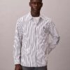 Camicia button-down in popeline lavato a righe Camicia button-down in popeline lavato a righe