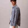 Camicia button-down in popeline lavato a righe Camicia button-down in popeline lavato a righe