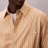 Camicia button-down in popeline lavato a righe Camicia button-down in popeline lavato a righe