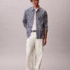 Camicia button-down in popeline lavato a righe Camicia button-down in popeline lavato a righe