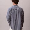 Camicia button-down in popeline lavato a righe Camicia button-down in popeline lavato a righe