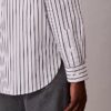 Camicia button-down in popeline lavato a righe Camicia button-down in popeline lavato a righe