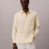 Camicia button-down in tessuto Oxford lavato con logo Camicia button-down in tessuto Oxford lavato con logo