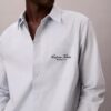 Camicia button-down in tessuto Oxford lavato con logo Camicia button-down in tessuto Oxford lavato con logo