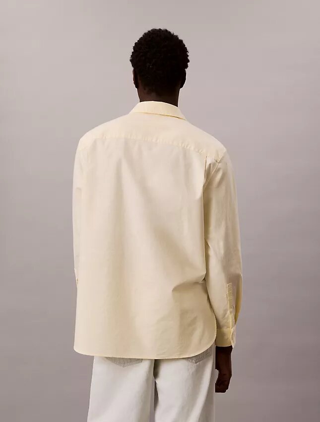 Camicia button-down in tessuto Oxford lavato con logo Camicia button-down in tessuto Oxford lavato con logo