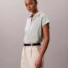 Camicia classica a maniche corte in misto lino