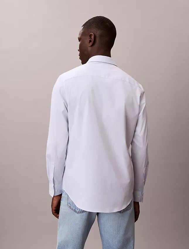 Camicia classica button-down a righe in cotone Cotton Stretch Camicia classica button-down a righe in cotone Cotton Stretch