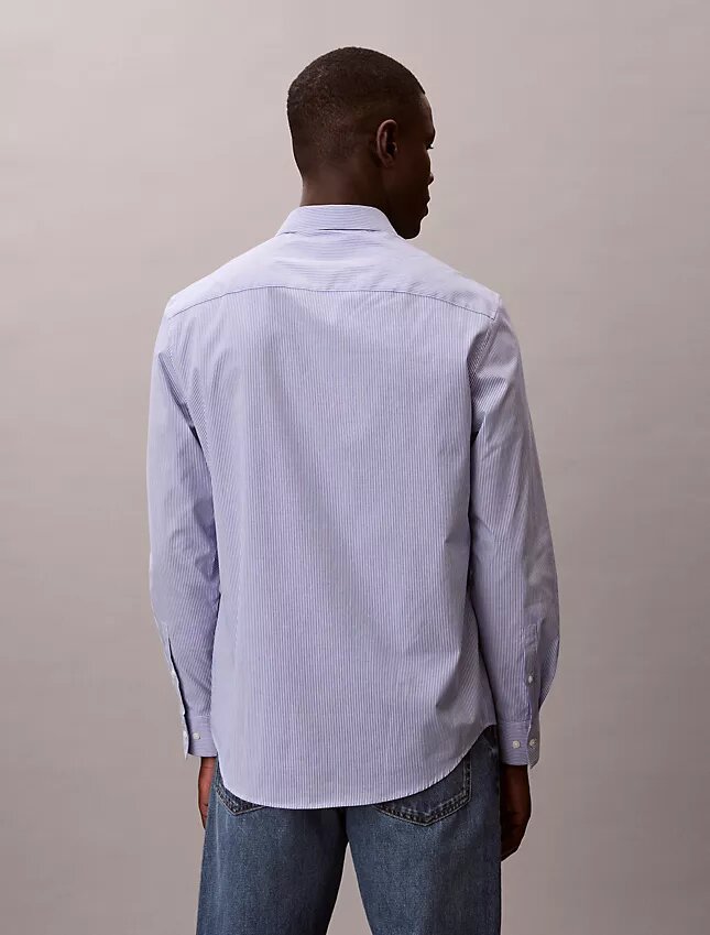 Camicia classica button-down a righe in cotone Cotton Stretch Camicia classica button-down a righe in cotone Cotton Stretch