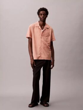 Camicia classica button-down a righe in tessuto Oxford