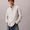 Camicia classica button-down a righe in tessuto Oxford