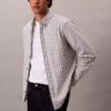 Camicia classica button-down a righe in tessuto Oxford